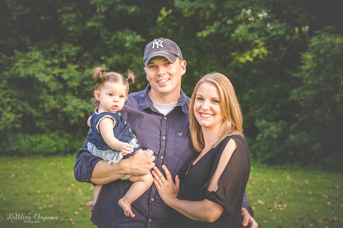 family of three portrait in Madrid Park NY extended family session st. lawrence country family photographer