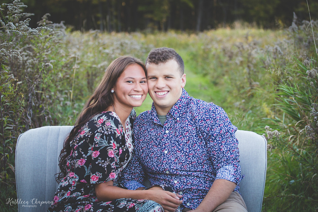 engagement couple in field potsdam ny couple photographer