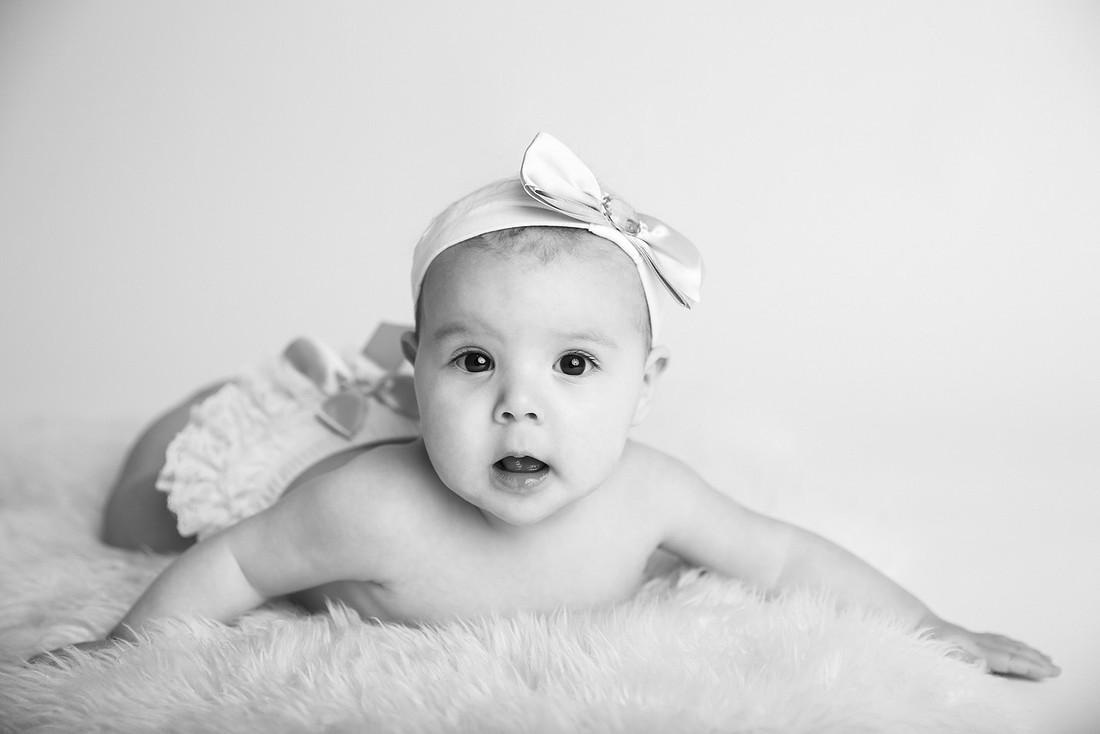 baby girl on sheepskin potsdam ny child photographer