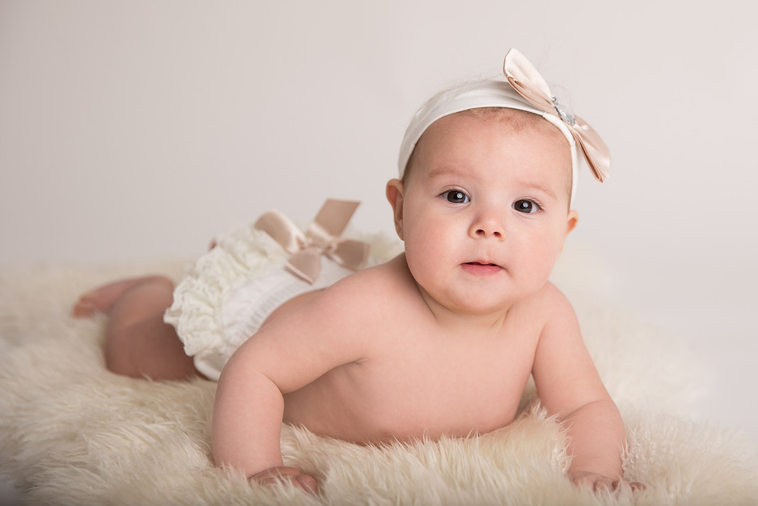 baby on sheepskin portrait franklin country child photographer